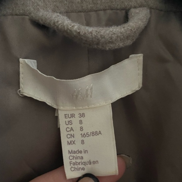 H&M double breasted coat mauve - Picture 3 of 3